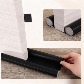1pc 96cm/37.79in Under Door Draft Stopper ,Bottom Door Gap Filler And Seal ,Door Draft Stopper Weather Stripping ,Draft Stopper For Bottom Of Door Window Breeze Blocker, Adjustable Door Sweeps,Twin Door Stoppers,Cuttable Gap Filler, Reduces Cold Air, Light & Noise ,Weather Stripping,Windproof Coating Cover,Block Noise, Sound, Bugs, Hot Air, Light - Easy Install Draft Blocker