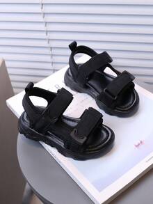 1 Pair Casual Comfortable Solid Color Summer Sandals - Black - View 2