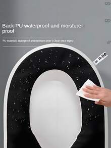 1件装马桶座套，冬季保暖柔软马桶座套，时尚拉链设计，加厚保暖马桶座套，披肩式马桶座套，保暖马桶座套。 - 彩色 - 查看 2