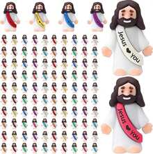 1-100 Pcs Mini Jesus Figures Jesus Toys Little Jesus Figures To Hide And Seek Sunday Religious Party Favors Gift For Easter Egg Stuffers,Christmas Gifts - Nhiều màu - Xem 2
