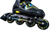 SHOLOV Adjustable Size Roller Skates For Teens - Fashionable Outdoor Style, Breathable Upper And High Elasticity PU Wheels With Ankle Support - Yellow - View 9