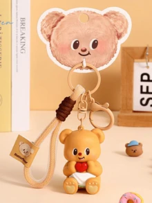 Phiên bản Sitting Edition, Móc khóa hình gấu bơ ngồi – Mặt dây chuyền hoạt hình dễ thương được cấp phép cho chìa khóa và túi xách, Móc khóa thời trang và bền bỉ với mặt trái tim, Món quà hoàn hảo cho những người yêu thích Anime, Phù hợp cho bé gái và thanh thiếu niên, Tuyệt vời để sử dụng hàng ngày và du lịch - Kiểu ngồi - Xem 6