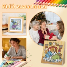 GDTME 可爱屁股主题珠光涂色书，7.87英寸，24页，睡前涂色助眠舒缓压力，ins风，派对、节日、圣诞节的优雅礼物 - Cute Butt - 查看 6