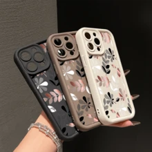 Blattmuster Handyhülle kompatibel mit iPhone 17 16 15 14 13 12 und 11 Pro Modellen Sie ist stoßfest, fingerabdruckresistent, rutschfest und kratzfest und leicht zu tragen Es ist das perfekte Geschenk für Familie, Freunde und Ihren Lebenspartner Es eignet sich perfekt für Geburtstage, Weihnachten, Ostern, Valentinstag und andere Feiertage – geeignet für alle Anlässe - Schwarz - Übersicht 3