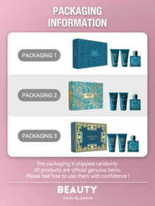 Versace Eros 男士三件套（EDT 50ml+沐浴露 50ml+须后膏 50ml）香水香水旅行必备套装 3 件套三件套 1.7 盎司/50ml*3 木质芳香现代男性庄严奢华男朋友丈夫父亲兄弟生日毕业派对旅行露营户外学校校园旅行节日周年纪念秋季万圣节秋季外观闪亮夜间外出风格庄严奢华商务休闲 - 多樣化香型 - 查看 3