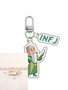 16款独一无二的MBTI人格类型个性化亚克力钥匙扣，16款MBTI人格类型配对钥匙扣，耳机盒挂件，亚克力包包挂饰，情侣背包挂件，配饰，独特礼物，可爱钥匙扣，包包挂饰，钥匙扣，节日礼物，生日礼物，意义非凡的礼物 - 彩色 - 查看 10