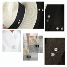 10/20颗可拆卸隐形纽扣，适用于女士衬衫和毛衣 - 金属材质