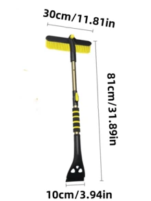 Dual Blades, Anti-Slip Grip, ABS Soft Shovel Head - Essential For Driveway & Car Winter Snow Removal - Multicolor - View 13