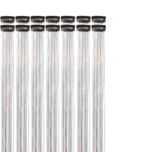 6个闪亮发夹，23.6英寸亮片发饰夹套装，耐热闪光发夹，适合女性（混色） - 拼色 - 查看 11