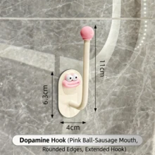 1pc Creative Wall Mounted Bathroom Suction Cup Hooks, Self Adhesive No-Punch Storage Rack, Hair Dryer Holder, Dopamine Hair Rope Clip Storage Rack, Hair Accessories Hanging Wall Hooks, , Living Room Bedroom Storage Hooks, Wall Decorations Without Marks, Multifunctional Hooks Accessories For Jewellery,,Necklaces And Strings,Hooks For Doors, , Hat Hooks, Shower Hooks