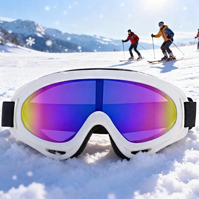 Outdoor Sports Ski Goggles, Anti-Fog And Anti-Sand Snow Motorcycle Goggles, Snow Hiking Glasses For Men And Women, Mountain Climbing Snow Goggles, Motorcycle Cross-Country Bicycle Riding Glasses, Retro Ski Motorcycle Face Masks, Goggles