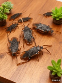 20 件 2025 最新万圣节恶作剧玩具，逼真的软蟑螂，愚人节恶作剧假蟑螂，逼真的恶作剧道具 - 彩色 - 查看 3