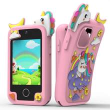 Juguetes de Navidad Teléfono inteligente para niños, regalos de cumpleaños y Navidad para niños de 3 a 10 años, juguetes educativos con teléfono celular, pantalla de 2.8", cámara dual, juegos, música, alarma, calculadora, incluye cordón para teléfono, tarjeta de memoria de alta capacidad y cable de carga.