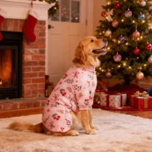 圣诞狗狗睡衣，搞笑圣诞狗狗服装，圣诞小狗睡衣，圣诞小狗衣服，狗狗毛衣，小狗圣诞礼物，狗狗服装，狗狗衣服，小型犬、中型犬、大型犬睡衣，超柔软有弹性，全身印花圣诞图案，S-6XL