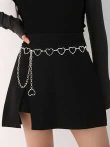 Gothic Style Heart-Shaped Gold Waist Belt/Chain/Belt/Body Chain, Suitable For Daily Wear, Parties, Concerts, Beach Vacations, Halloween Costumes, Accessories For Women