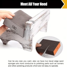 7-Piece Sanding Block Set With Sandpaper And Sponge: Washable, Reusable, Sandpaper And High-Density Sponge. Multiple Grit Options, From 60 To 280. Ideal For Ultra-Fine Sanding/Polishing Of Wood, Metal, Stainless Steel, Furniture, And Drywall. A Versatile Tool For Removing Rust And Scale. The Perfect Gift For DIY Enthusiasts! - Multicolor - View 7