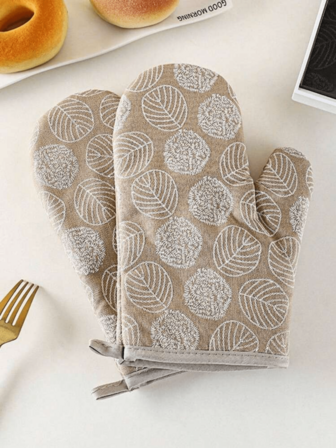 1pc/2pcs Heat Resistant Microwave Oven Gloves - Kitchen Baking Gloves For Cooking, Cute Prints Oven Mitts,Baking Gloves,Heat Resistant Glove, Country Style Thick Checked Microwave Oven Glove, Oven Mitts And Potholders, Home Decor,Grilling And Handling Hot Dishes, Men's And Women's Oven Gloves