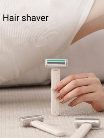 2 piezas Rasuradora manual para mujeres, para axilas, piernas y área del bikini, portátil