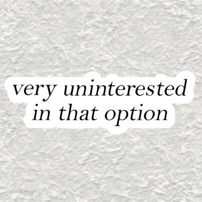 Very Uninteresed In That Option Sticker - Waterproof Vinyl Scratch-Resistant Durable Decal With Cartoon Cat & Flames Design, Matte Finish Asymmetrical Shape Self-Adhesive For Cars, Motorcycles, Laptops, Toolboxes, Guitars, Scooters, Vehicle Decoration, Gadget Decor, Playful Text Decor Scrapbook Supplies Scrapbook Stationery Stickers