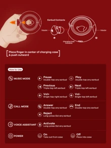 Coca Cola Ring Light Bluetooth Earbud Official Coca-Cola® Wireless Bluetooth Earbuds,20H Playtime, Wireless Stereo Earphones, Touch Control, Earphone Mini, Comfortable Sweatproof Sport Earphones, Earphone Design, White - White - View 10