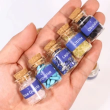 1 Bộ lọ đựng đá quý pha lê, pha lê mini, lọ đựng bùa chú, pha lê thật dùng làm vật dụng phù thủy, pha lê vụn đựng lọ đựng bùa chú, bộ pha lê cho người mới bắt đầu làm phù thủy, trang trí phòng - Nhiều màu - Xem 3