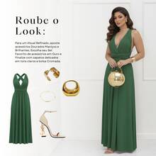 Women Dresses - Màu xanh lá cây đậm - Xem 7