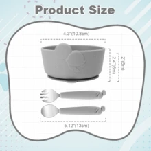 Set di 3 ciotole per bambini in silicone a forma di tartaruga, adatto dai 6 mesi in su! Base antitovesciamento + design anti-perdite + cucchiaio in acciaio inossidabile 304 da 120 mm! Ciotole con motivi animali carini con manici e lavabili in lavastoviglie. Soluzione perfetta per l'alimentazione dei bambini per genitori europei e famiglie halal nel MENA! Confezione regalo ideale per neogenitori moderni!