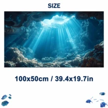 Sunlight Cave, Fish Tank Background Painting, Aquarium Scenery Sticker, High Definition PVC Material, Ornamental Fish Decor, Aquarium Accessories, Suitable For Stream Fish Tank, Planted Fish Tank, Freshwater Tank, Saltwater Tank, Reptile Tank, Professional Aquarium Design, Easy Installation