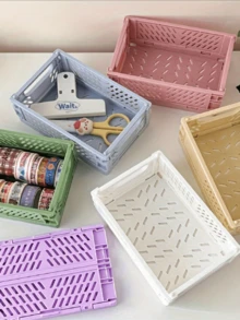 1 szt. składany kosz do przechowywania, składane pudełko do przechowywania na biurku, kosz do przechowywania artykułów papierniczych dla uczniów, kosz do przechowywania kosmetyków, mały kosz do układania w stosy