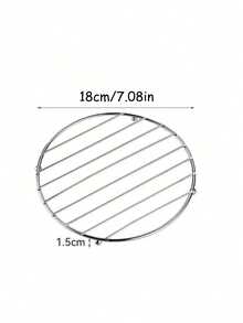 1 pieza Tapete de mesa de cocina resistente al calor cuadrado, posavasos, soporte de ollas de acero inoxidable reforzado, almohadilla de aislamiento térmico, rejilla multiusos para cocinar al vapor, rejilla anti-quemaduras, rejilla multiusos para escurrir - Plateado - Ver 10