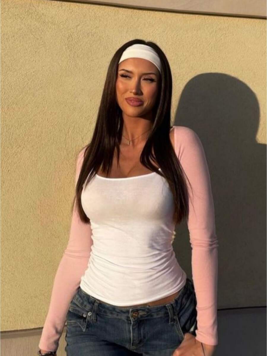 Women Long Sleeve Bolero Shrug Cropped Open Front Cardigan Jacket - Pink - View 1