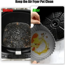 1 Silicone Air Fryer Tray Pad&Baking Pad - Non Stick 3D Circular Design, Resistant To High Temperatures Up To 356 ° F, Evenly Distributed Heat Suitable For Air Fryers And Ovens, Silicone (Color Random), Air Fryer Accessories, Oven Kitchen Tools - Multicolor - View 3