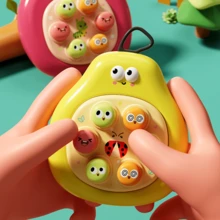 1个儿童卡通打地鼠玩具，迷你减压玩具