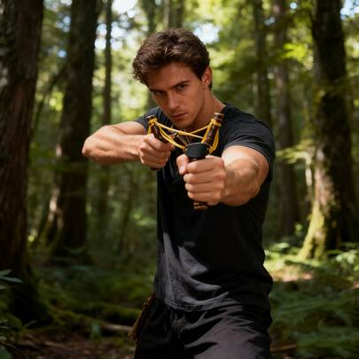 Vintage Slingshot, Specifically Designed For Launching Wooden Bamboo-Joint Slingshots Solid Wood Outdoor Traditional Shooting Launcher Outdoor Accessory