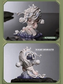 Pop Mart Labubu SKULLPANDA Ink Plum Series Blind Box Collectible Figures - 12 Regular Versions + 1 Hidden Version, Plum Blossom Shaped, 8cm Tall, Chinese Ink Painting Style, Flocked Hair, Water Transfer Printing, Magnetic Face Veil & Glow-In-The-Dark Effect, Flocked Texture, Limited Edition Hand-Painted Details, Home Decor, Collectible, Ideal Gift For Blind Box Fans, Anime Enthusiasts & Those Seeking Unique Presents. - Multicolor - View 11