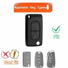 [2 Buttons]Key Fob Case For Peugeot Models For 207,For 307,For 407,For 308,For 408,For 3008,For 5008 And For Citroen Models For C2,For C3,For C4,For C5,For C6,For C8 Exquisite High-End Keybag Suitable For Both Men And Women Anti Fall, Dust-Proof, Exquisite High-End Keybag Suitable For Women - Keychain 21 - View 6