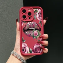 Lippenmuster Handyhülle kompatibel mit iPhone 17 16 15 14 13 12 und 11 Pro Modellen Sie ist stoßfest, fingerabdruckresistent, rutschfest und kratzfest und einfach zu tragen Das perfekte Geschenk für Familie Freunde und Ihre/n Partner/in Ideal für Geburtstage Weihnachten Ostern Valentinstag und andere Feiertage geeignet für alle Anlässe - Braun - Übersicht 6