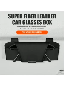 Brillenetui Sonnenschutz Aufbewahrung Magnetische Saugbrille Autozubehör Tragbare Brillenaufbewahrung Clip - Schwarz - Übersicht 1