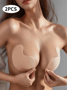 طقم حمالة صدر غير مرئية بتأثير رفع من نوع المانجو، حمالة صدر لاصقة لرفع وتدعيم مثالية للفساتين بدون أكتاف والفساتين والبدلات