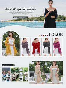 1 件闪亮婚礼围巾女士礼物披肩和披肩适合晚礼服新娘和伴娘围巾秋季服装女士