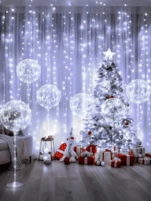 10 piezas de globos LED con olas flotantes, adecuados para decoración de bodas, decoración de fiestas de cumpleaños, decoración de banquetes y decoración del dormitorio del hogar, sin batería requerida, accesorios para globos, globos de cumpleaños - Blanco - Ver 7