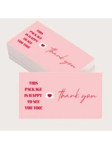 30/50/100pcs Thank You Card Exquisite Card, For Thanksgiving, Business, Wedding, Small Business, Graduation, Bridal Shower - Multicolor - View 4