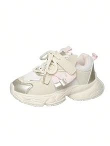 1双女童运动鞋，新款春秋季童鞋，透气网面厚底运动鞋，幼儿鞋，男童跑步鞋