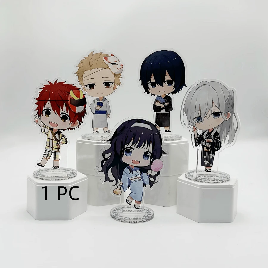 1PC The Fragrant Flower Blooms With Dignity 10CM Acrylic Chibi Keychain Figures Rintaro Kaoruko Waguri Cosplay Model Desk Decor Gift - Multicolor - View 1