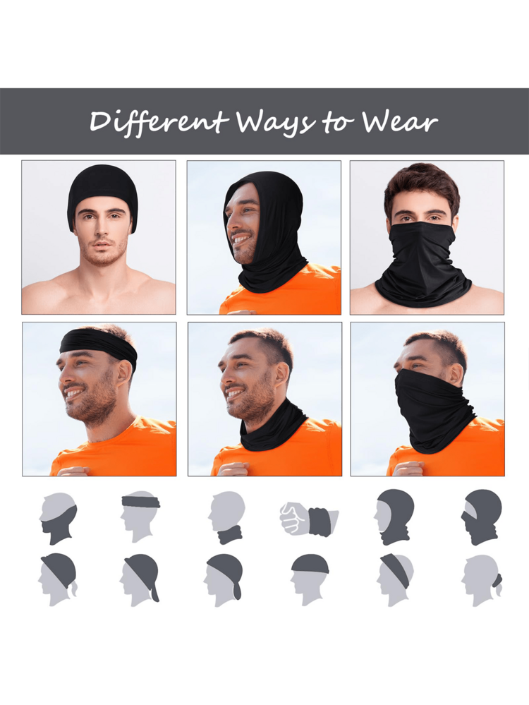 1/2 件男女通用拉法帽滑雪面罩，防风面罩，适合骑行、滑雪、户外活动、日常使用 - 彩色 - 查看 7