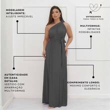 Women Maxi Dresses - Grey - View 4
