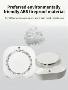 1pc 85dB Wireless Smoke Alarm Detector With LED Alarm Light, Fire Smoke Sensor, Low Battery Warning, Test/Silence Button, Easy Installation, Suitable For Home, Warehouse, Hotel, Factory, Commercial Building, Office, Shopping Mall Fire Protection - White - View 9