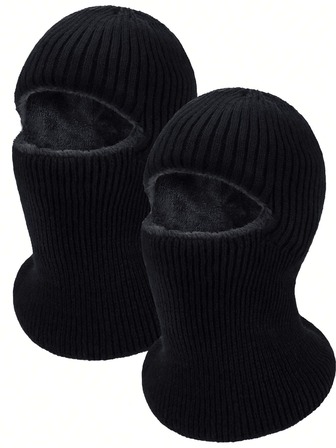 2 st skidmasker för män vinterstickad vindtät halsduk helmask balaklava mössa hål skidmask fleece för män kvinnor vintergåvor ansiktshalsduk vinter, det är den perfekta presenten till jul eller alla hjärtans dag