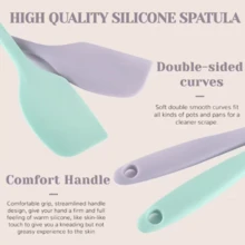 4pcs/1pc Cream Spatula Silicone Material Mayonnaise Small Spatula, Butter Scraper Baking Tools, Nordic Color Multi-Color Silicone One-Piece Small Scraper, Silicone Scraper, Heat-Resistant Non-Stick Small Scraper, Easy To Clean, Suitable For Home, Restaurant, Dessert Shop, Kitchen Baking Tool Set - Multicolor - View 11