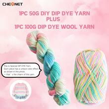 3 团柔软渐变色纱线，钩针和针织纱线，适合日常 DIY 钩针和针织毛衣、围巾、帽子、DIY 工艺品，50 克 * 3，适合初学者